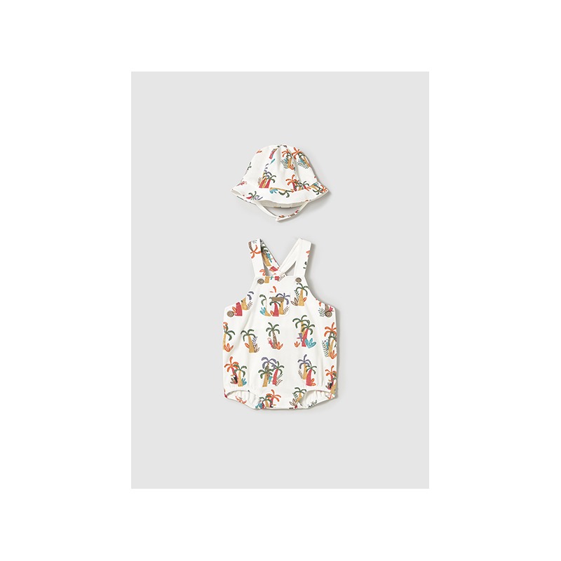 Peto con gorro palmeras bebe niño mayoral