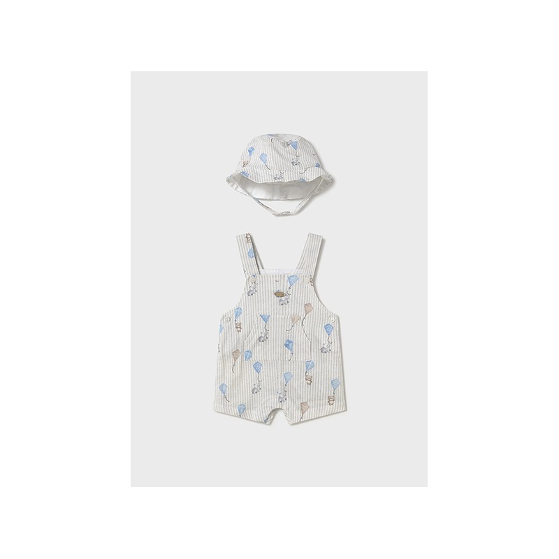 Peto y gorro rayas bebe niño mayoral