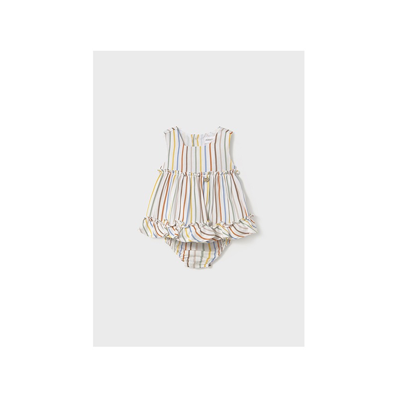 Vestido rayas con braguita bebe mayoral