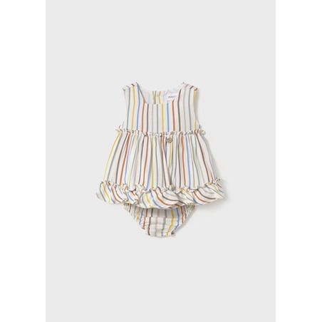 Vestido rayas con braguita bebe mayoral