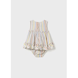 Vestido rayas con braguita bebe mayoral