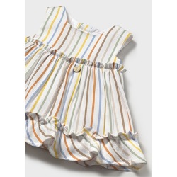 Vestido rayas con braguita bebe mayoral