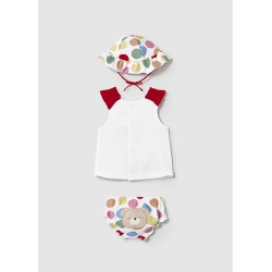Conjunto baño con gorro bebe niña mayoral