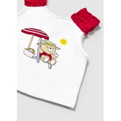 Conjunto baño con gorro bebe niña mayoral
