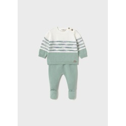 Conjunto polaina tricot...