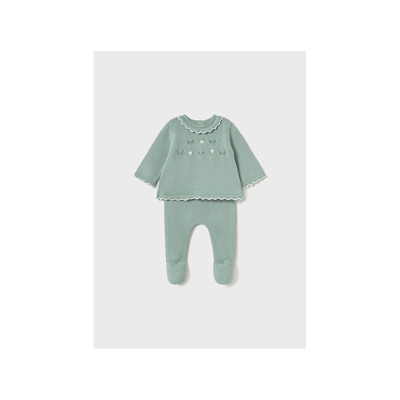 Conjunto polaina tricot bebe niña mayoral