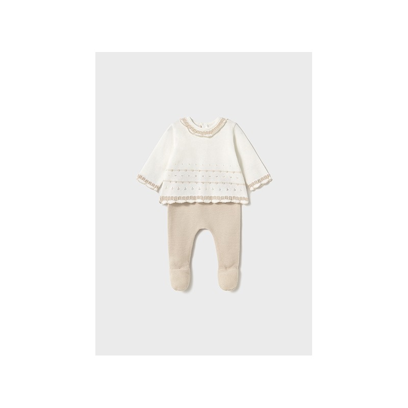 Conjunto polaina tricot bebe niña mayoral