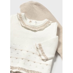 Conjunto polaina tricot bebe niña mayoral