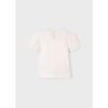 Camiseta m/c cuello crochet niña mayoral