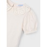 Camiseta m/c cuello crochet niña mayoral