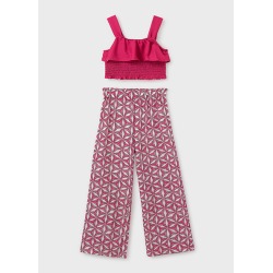 Conjunto pantalon estampado y top chica mayoral