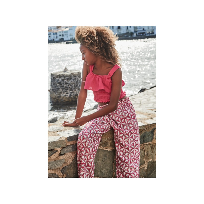 Conjunto pantalon estampado y top chica mayoral