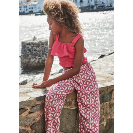 Conjunto pantalon estampado y top chica mayoral
