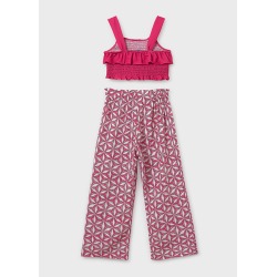 Conjunto pantalon estampado y top chica mayoral