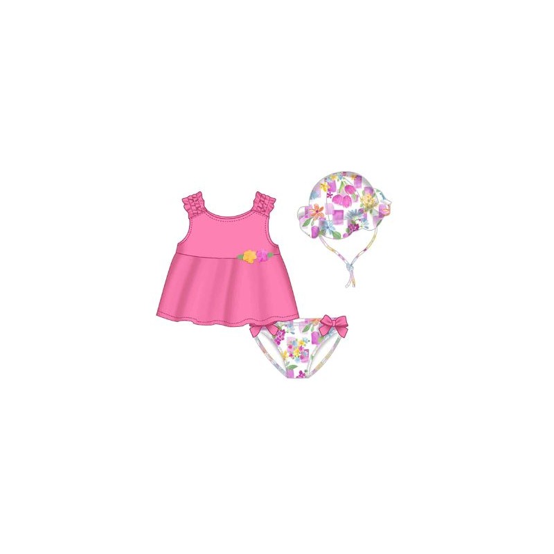 Conjunto baño 3 piezas bebe niña mayoral