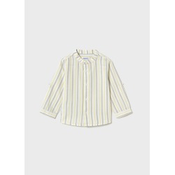 Camisa m/l lino cuello mao...