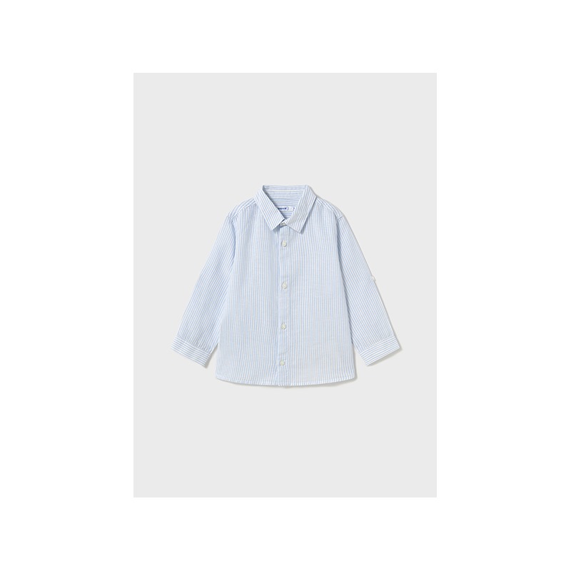Camisa m/l lino rayas bebe niño mayoral