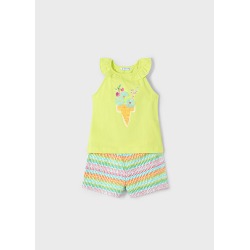 Conjunto short aplicaciones niña mayoral