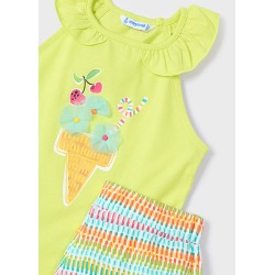 Conjunto short aplicaciones niña mayoral