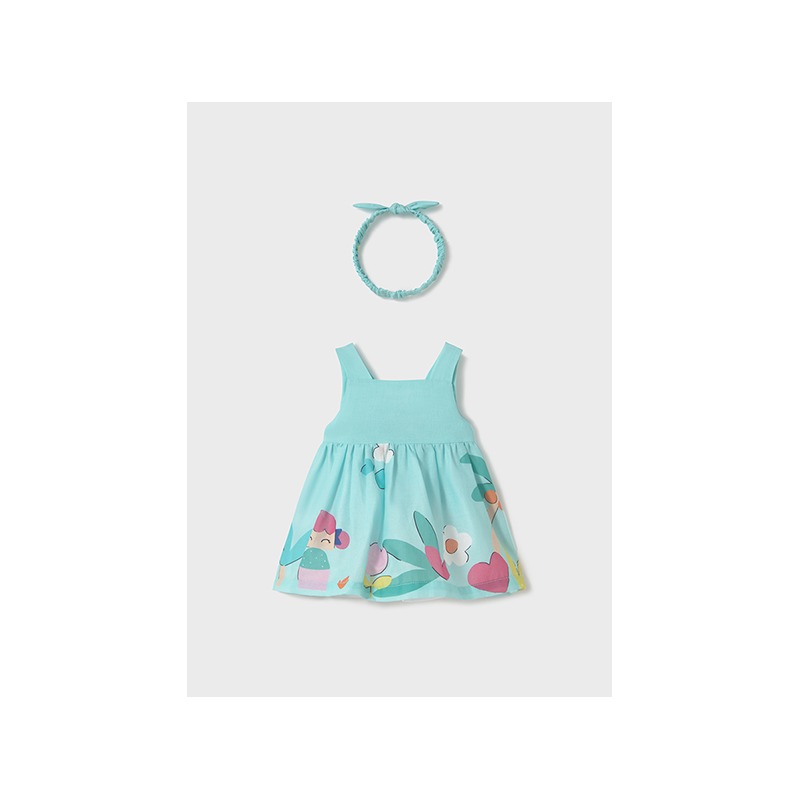 Vestido y diadema bebe niña mayoral