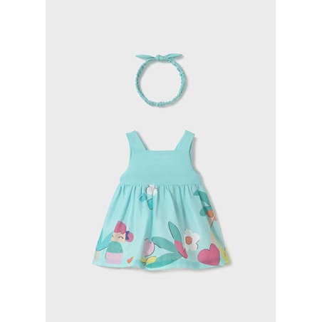 Vestido y diadema bebe niña mayoral