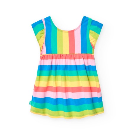 Vestido de punto niña multicolor Boboli