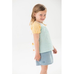 Falda-short denim niña Boboli
