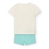 Conjunto camiseta y pantalón corto punto niña Boboli
