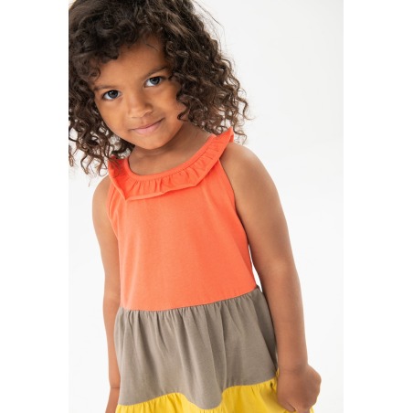Vestido punto niña con volantes Boboli