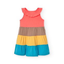 Vestido punto niña con volantes Boboli