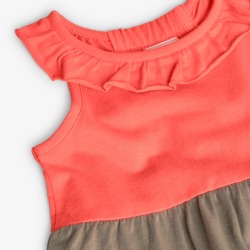 Vestido punto niña con volantes Boboli