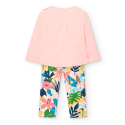 Conjunto camiseta y leggings punto estampado niña Boboli