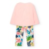 Conjunto camiseta y leggings punto estampado niña Boboli