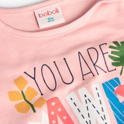 Conjunto camiseta y leggings punto estampado niña Boboli
