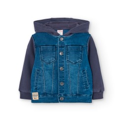 Cazadora denim punto con...