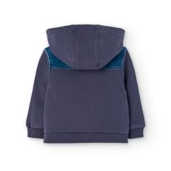 Cazadora denim punto con capucha niño Boboli
