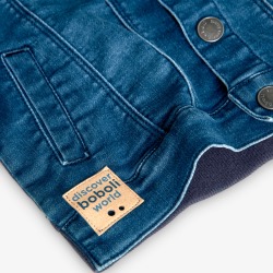 Cazadora denim punto con capucha niño Boboli