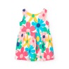 Vestido satén flores niña Boboli
