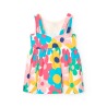 Vestido satén flores niña Boboli