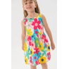 Vestido satén flores niña Boboli