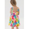 Vestido satén flores niña Boboli