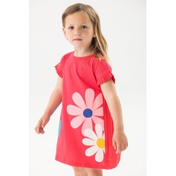 Vestido punto flores niña...