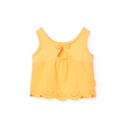Camiseta tirante punto niña apliques Boboli