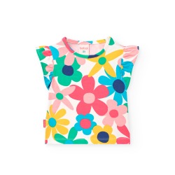 Camiseta estampado flores...