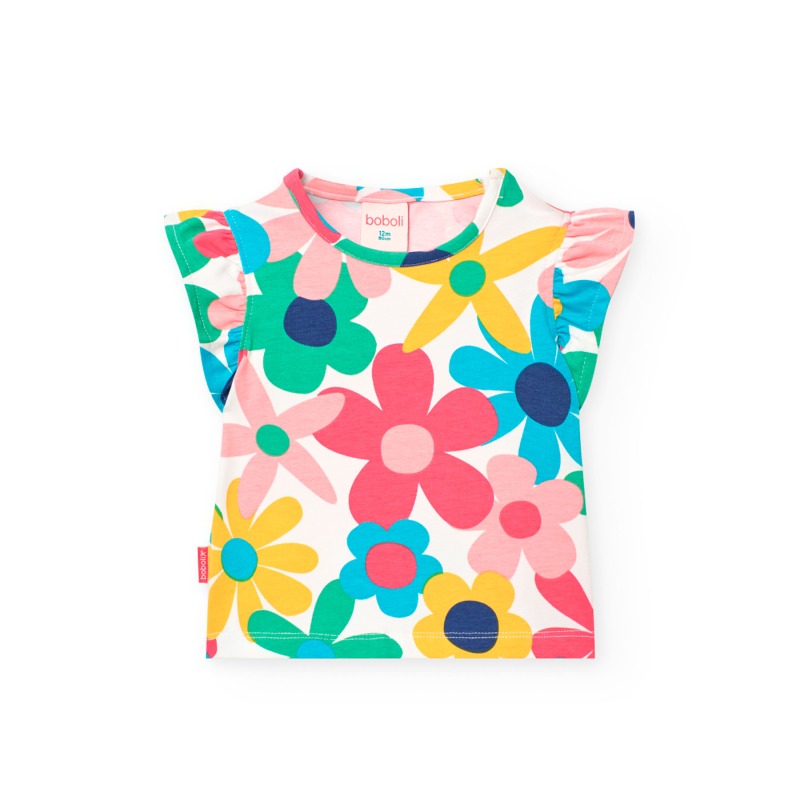 Camiseta estampado flores niña Boboli
