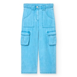 Pantalón cargo denim chica...