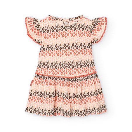 Vestido punto estampado niña Boboli