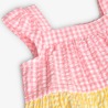 Vestido de popelín cuadros bebé niña Boboli
