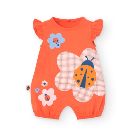 Pelele de punto  bebé niña mariquita Boboli