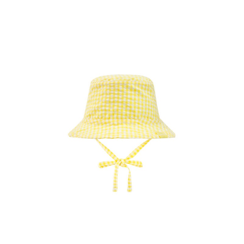 Gorro popelín bebé cuadros Boboli
